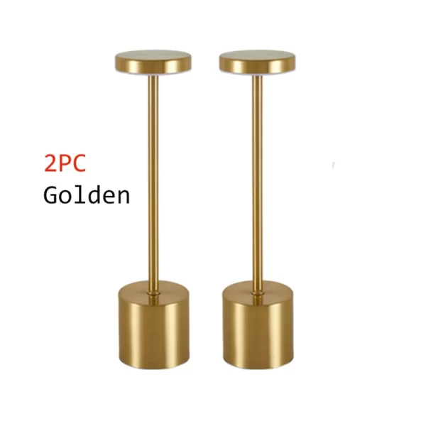 2pcs USB Rechargeable LED Desk Lamp Stepless Dimming Tricolor Touch Night Light Bedside Light Bar Hotel Decoration