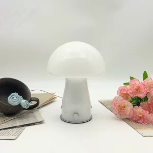 Bauhaus vintage style mushroom lamp Nordic style bedroom bedside ins girly internet-famous living room glass ambient nightlight - Image 4