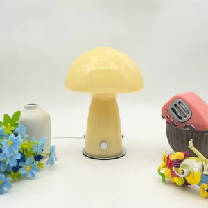 Bauhaus vintage style mushroom lamp Nordic style bedroom bedside ins girly internet-famous living room glass ambient nightlight