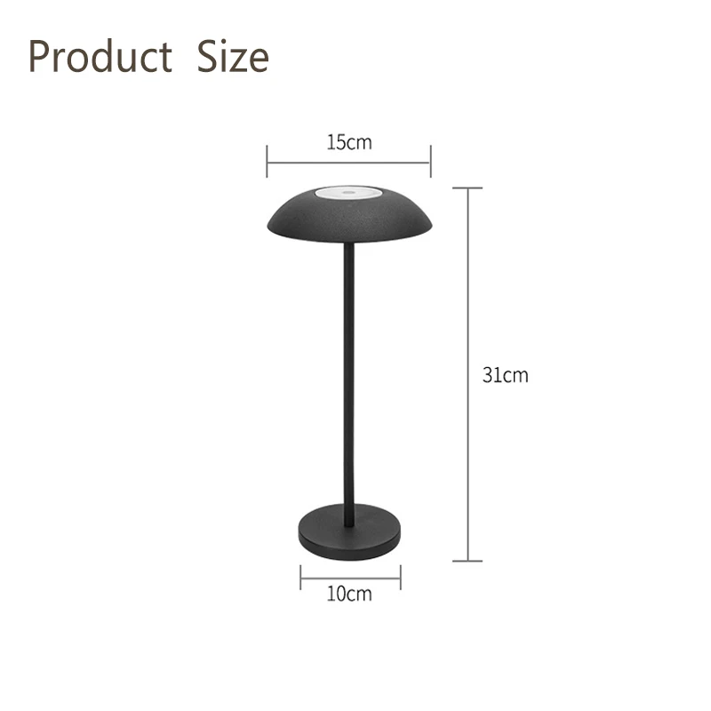 Cmoonfall Led Nordic Design Wireless Rechargeable Touch Mushroom Table Lamp For Study Luxury Home Decoration Desk Night Lights - Image 6