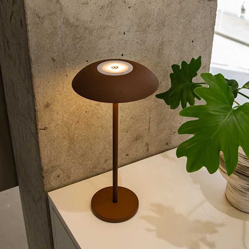 Cmoonfall Led Nordic Design Wireless Rechargeable Touch Mushroom Table Lamp For Study Luxury Home Decoration Desk Night Lights - Image 1