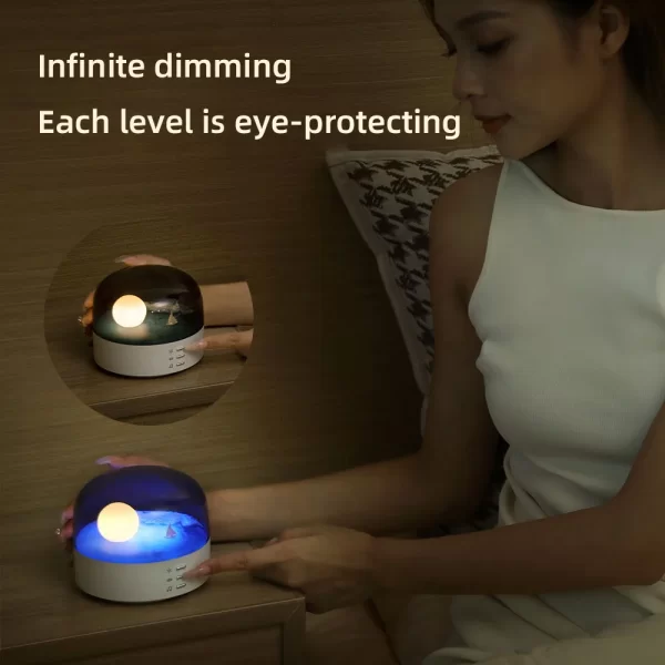 Creative Night Light Stepless Dimming Atmosphere Light Bedside Eye Protection Lamp Moon Romantic Gift Room Decoration Ornaments