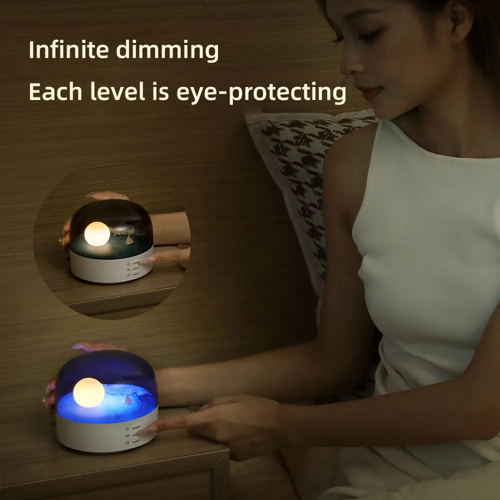 Creative Night Light Stepless Dimming Atmosphere Light Bedside Eye Protection Lamp Moon Romantic Gift Room Decoration Ornaments - Image 5