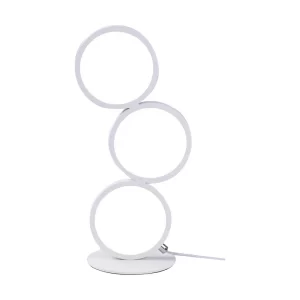 Dimming Table Lamp Intelligent Touch Ring Night Light Bedroom Simple Modern Living Room Lamp Monochrome Circle DeskTable Lamp - Image 5