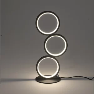 Dimming Table Lamp Intelligent Touch Ring Night Light Bedroom Simple Modern Living Room Lamp Monochrome Circle DeskTable Lamp - Image 7