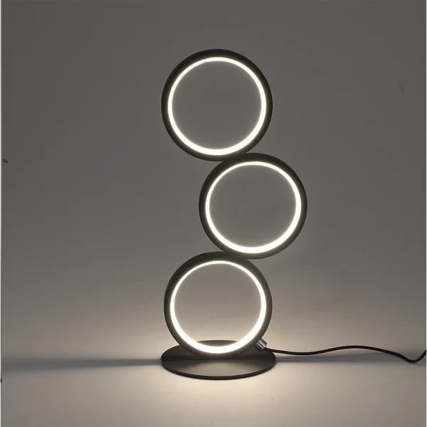Dimming Table Lamp Intelligent Touch Ring Night Light Bedroom Simple Modern Living Room Lamp Monochrome Circle DeskTable Lamp
