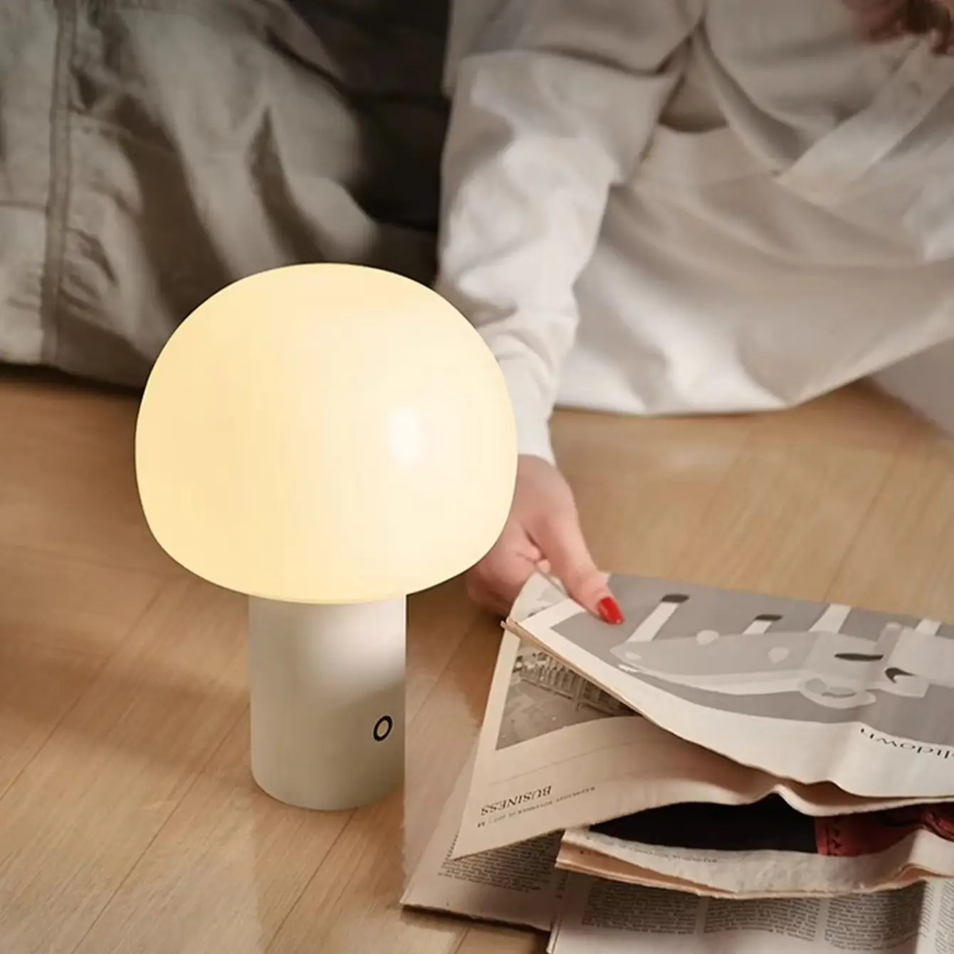 LED Charging Table Lamp New Mushroom Lamp 3-colors Dimming Desk Lamp Mushroom Night Light for Bar Restaurant Bedroom Decoration - Image 6