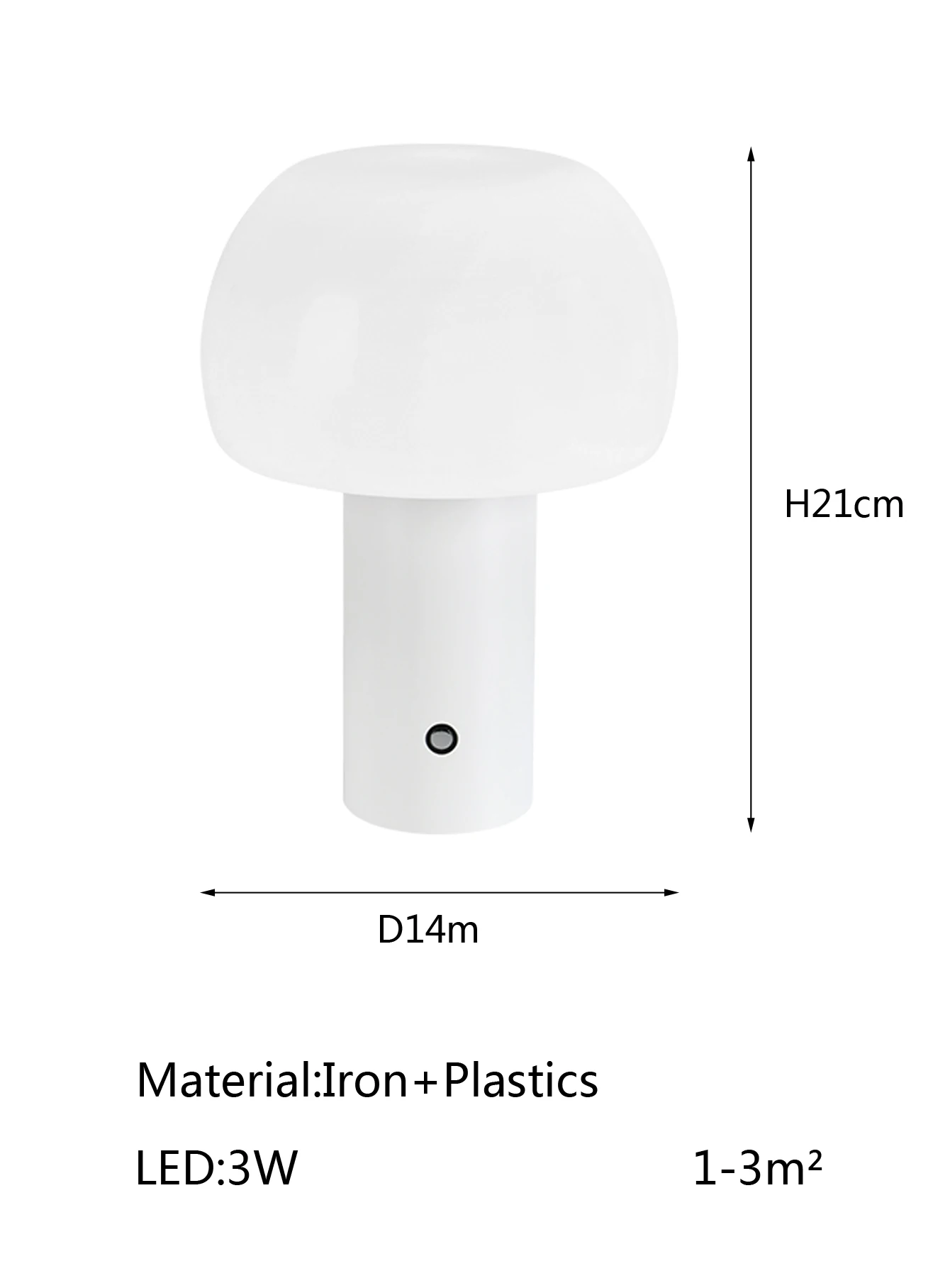 LED Charging Table Lamp New Mushroom Lamp 3-colors Dimming Desk Lamp Mushroom Night Light for Bar Restaurant Bedroom Decoration - Image 8