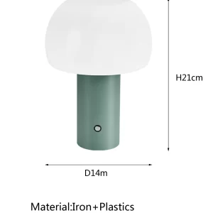 LED Charging Table Lamp New Mushroom Lamp 3-colors Dimming Desk Lamp Mushroom Night Light for Bar Restaurant Bedroom Decoration - Image 9