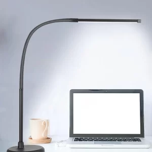 LOOPITYS LED Desk Lamp, Swing Arm Architect Task Lamp with Long Flexible Gooseneck, 3 Color Modes, and USB Adapter