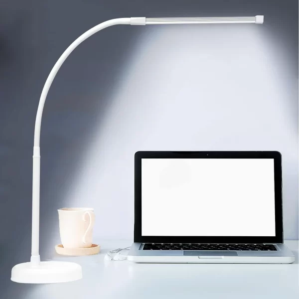 LOOPITYS LED Desk Lamp, Swing Arm Architect Task Lamp with Long Flexible Gooseneck, 3 Color Modes, and USB Adapter