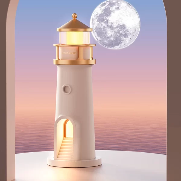 Moon Lamp Projection Lighthouse Lamps Night Light Remote Control Bluetooth Music Motion Sensor Ambient Lights Xmas Birthday Gift