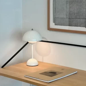 Rechargeable LED Flower Bud Light Touch Switch Table Lamp 3 Color Light High Quality Metal  for Bedside Living Room Bedroom - Image 3