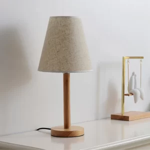 Nordic Wood Cloth Table Lamp Bedroom Bedside Modern Simple Wooden Fabric Desk Lamp Study Table Light Fixtures Living Room Decor - Image 7