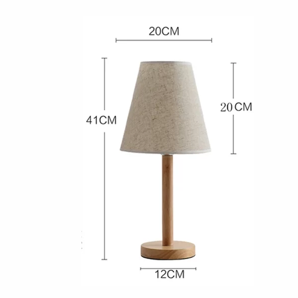 Nordic Wood Cloth Table Lamp Bedroom Bedside Modern Simple Wooden Fabric Desk Lamp Study Table Light Fixtures Living Room Decor